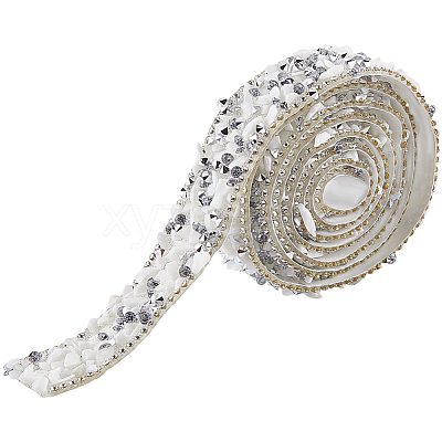 Resin Rhinestone Crystals Beaded Trim LS-DIY-WH20050-05C-1