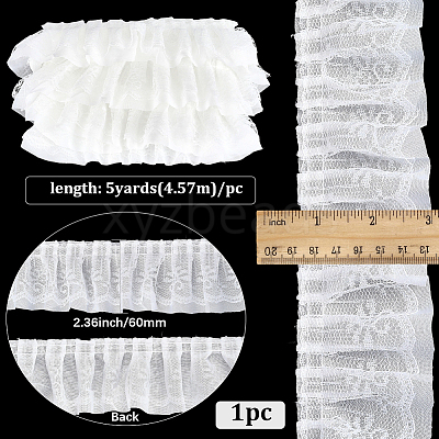 5 Yards Double Polyester Lace Trim for Sewing Decoration OCOR-GF0005-06E-1