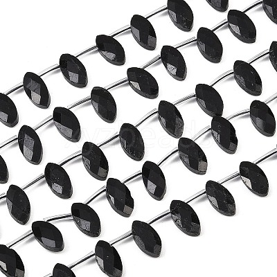 Natural Black Tourmaline Beads Strands G-P607-A03-01-1