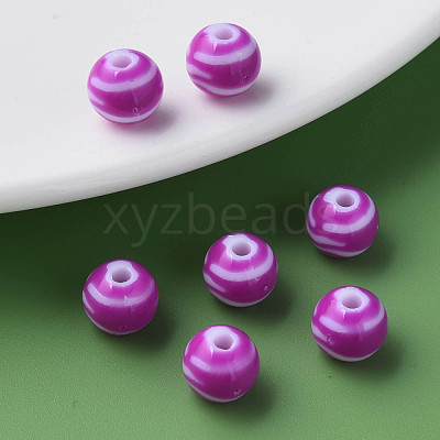 Opaque Striped Acrylic Beads MACR-S373-27D-02-1