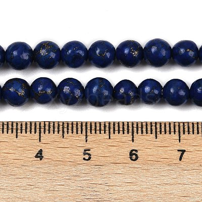 Synthetic Howlite Imitation Lapis Lazuli Beads G-S393-13A-6mm-1
