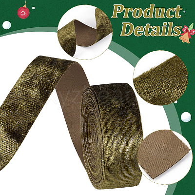 15 Yards 3 Styles Polyester Single Face Velvet Ribbons SRIB-BC0001-31D-1