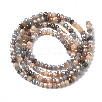 Electroplate Glass Beads Strands X-EGLA-T020-13B-01-1