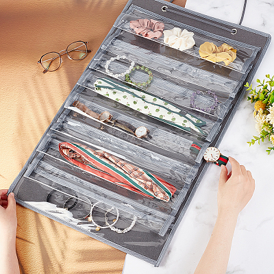 Non-Woven Fabrics Jewelry Hanging Bag ODIS-WH0017-088-1