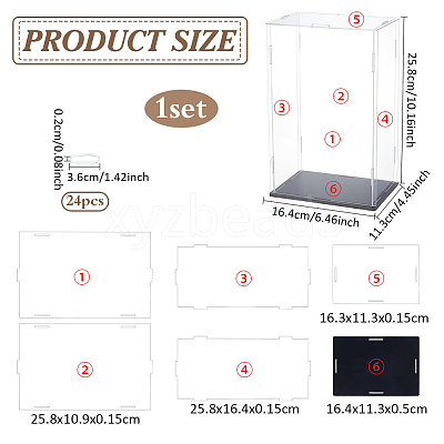 Transparent Acrylic Display Boxes ODIS-WH0329-95A-1