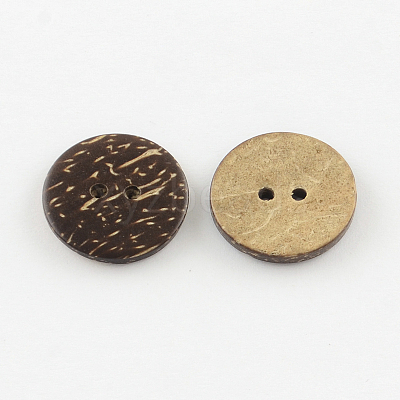 2-Hole Flat Round Coconut Buttons BUTT-R035-006-1