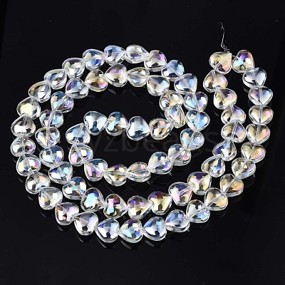 Electroplate Glass Beads Strands X-EGLA-S188-14-B03-1