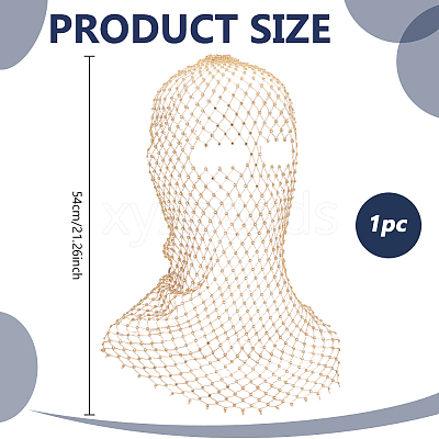 1Pc Polyester Fascinator Mesh Face Veil OHAR-FG0001-05B-1