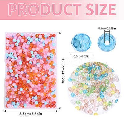 7 Strands 7 Styles Electroplate Glass Beads Strands EGLA-YW0003-94A-1