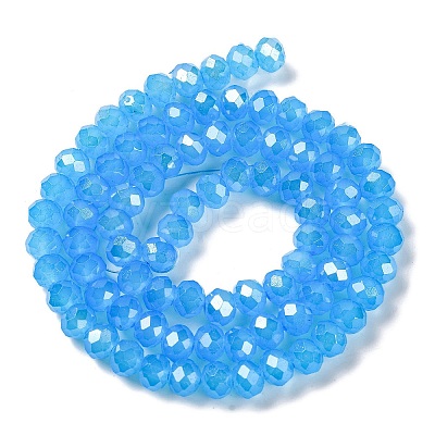 Baking Electroplate Glass Beads Strands DGLA-A039-J10mm-B12-1