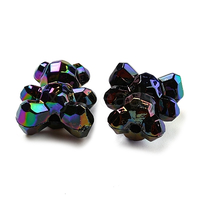 UV Plating Acrylic Faceted Beads X-MACR-D024-05B-1
