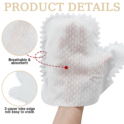 80Pcs Non-woven Fabrics Disposable Gloves AJEW-GO0005-18-1