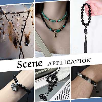 Natural Obsidian Beads Strands G-PH0028-8mm-14-1