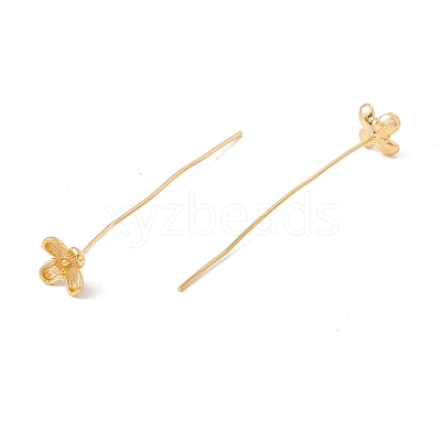 Brass Flower Head Pins FIND-B009-05G-1