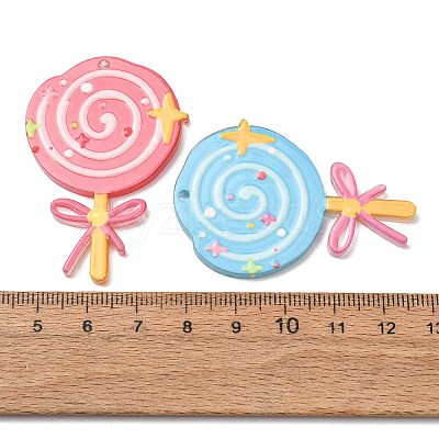 Embossed Printed Acrylic Big Pendants AC-CBAC02B-07-1