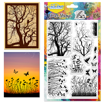 PVC Plastic Clear Stamps DIY-WH0618-0240-1