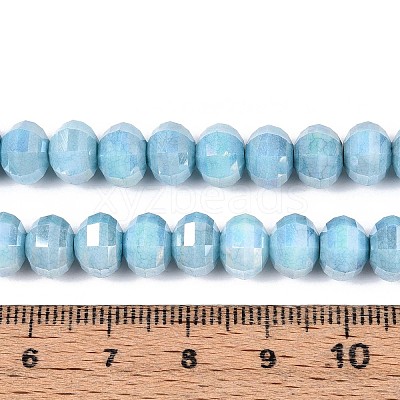 Anti-Tarnish Electroplate Glass Beads Strands GLAA-T025-8mm-19I-1