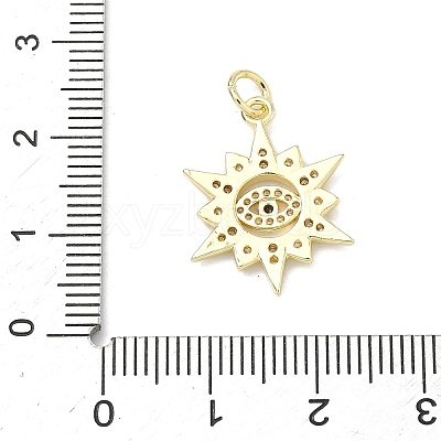 Brass Micro Pave Cubic Zirconia Pendants KK-K417-15B-G-1
