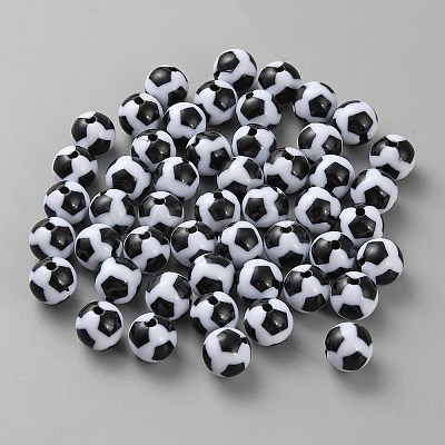 Opaque Acrylic Beads MACR-WH0007-125B-1