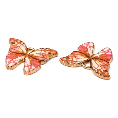 Light Gold Tone Alloy Enamel Pendants ENAM-M059-05KCG-1