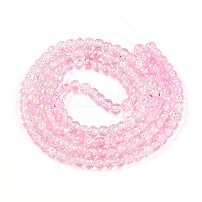 Crackle Glass Beads Strands X-CCG-Q002-6mm-01-1