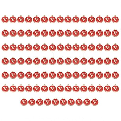 Golden Plated Enamel Alloy Charms ENAM-SZ0001-26C-V-1