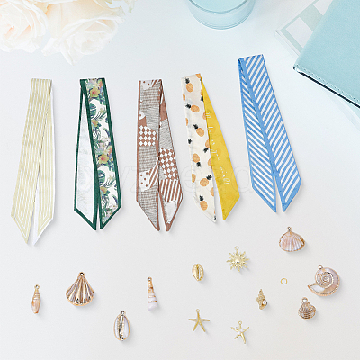 DIY Silk Scarf Necklace Making Kits DIY-BM0002-52-1