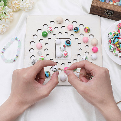 Wooden Bead Design Boards WOOD-WH0034-51-1