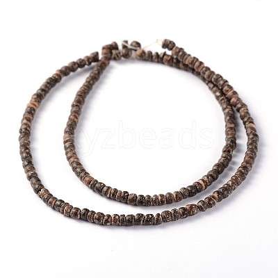 Natural Coconut Rondelle Bead Strands COCB-O001-13-1