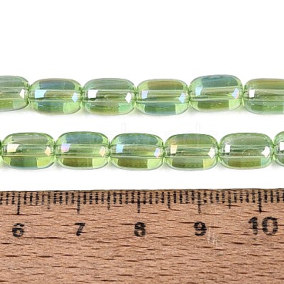 Electroplate Transparent Glass Beads Strands EGLA-Q132-03B-A02-1