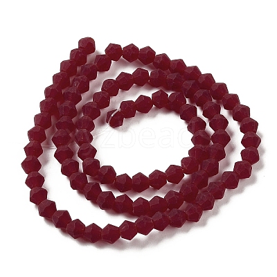 Imitate Austrian Crystal Frosted Glass Beads Strands GLAA-F029-TM2mm-B27-1