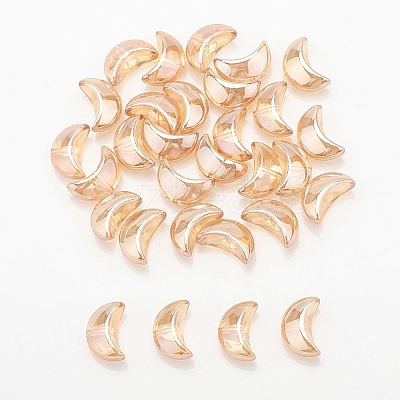 Electroplate Transparent Glass Beads GLAA-WH0039-58H-1