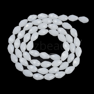 Electroplate Imitation Jade Glass Beads Strands EGLA-N013-J10mm-D03-1