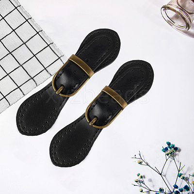 CutHollow 2Pcs Leather Toggle Buckle AJEW-CL0001-26A-1