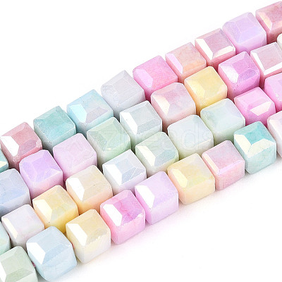 Anti-Tarnish Electroplate Glass Beads Strands GLAA-T025-6mm-10A-1
