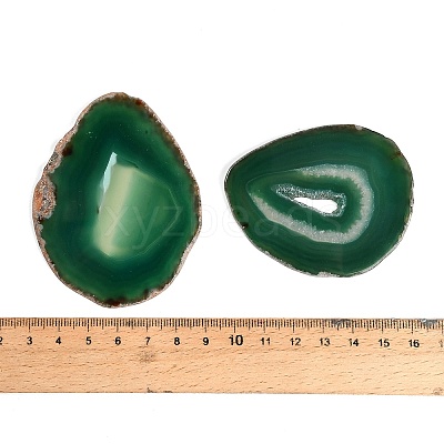 Dyed & Heated Natural Agate Slice Cabochons GG-CBAAF67-01E-1