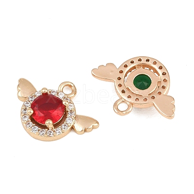 Brass Pave Cubic Zirconia Charms CU-CBA8183-02G-1