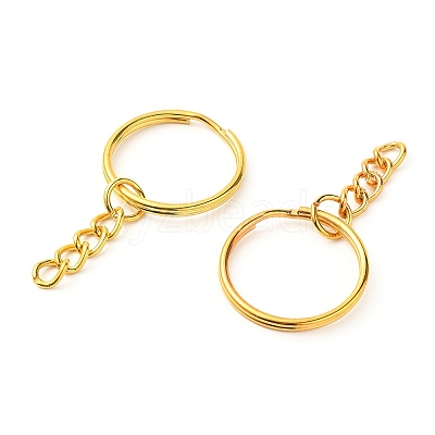 20Pcs Iron Split Key Rings IFIN-YW0003-01G-1