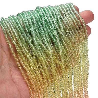 Transparent Painted Glass Beads Strands DGLA-A034-T2mm-A04-1