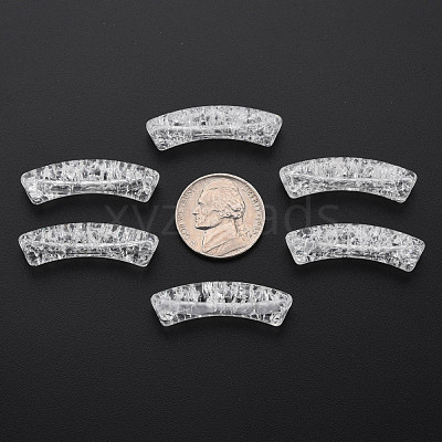Transparent Crackle Acrylic Beads CACR-S009-001A-NA-1