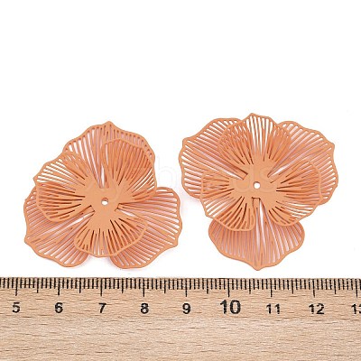 Spray Painted Iron Bead Caps IFIN-Z004-02D-1