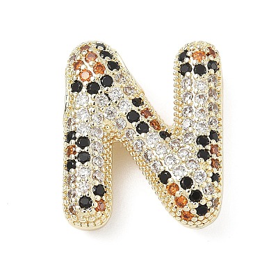 Brass Micro Pave Cubic Zirconia Pendants KK-Z108-02G-N-1
