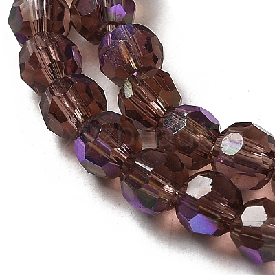 Electroplate Transparent Glass Beads Strands EGLA-A035-T4mm-L13-1