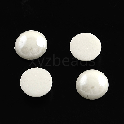 Pearlized Plated Opaque Glass Cabochons PORC-S801-5mm-M-1
