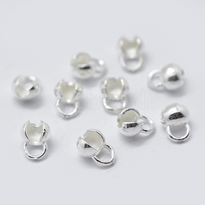 925 Sterling Silver Bead Tips Knot Covers STER-K171-48S-1