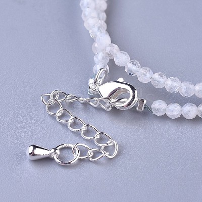 Natural Rainbow Moonstone Beaded Necklaces NJEW-K114-B-A11-1