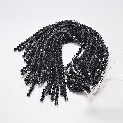 Imitate Austrian Crystal Bicone Glass Beads Strands GLAA-F029-6x6mm-02-1