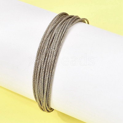 Polyester Metallic Braided Multi-strand Cord Bracelet for Bracelet Making BJEW-H642-02G-1
