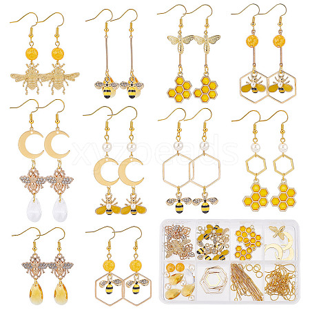 SUNNYCLUE DIY Bee Dangle Earring Making Kit DIY-SC0020-43-1