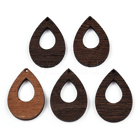 Natural Wenge Wood Pendants WOOD-T023-58A-01-1